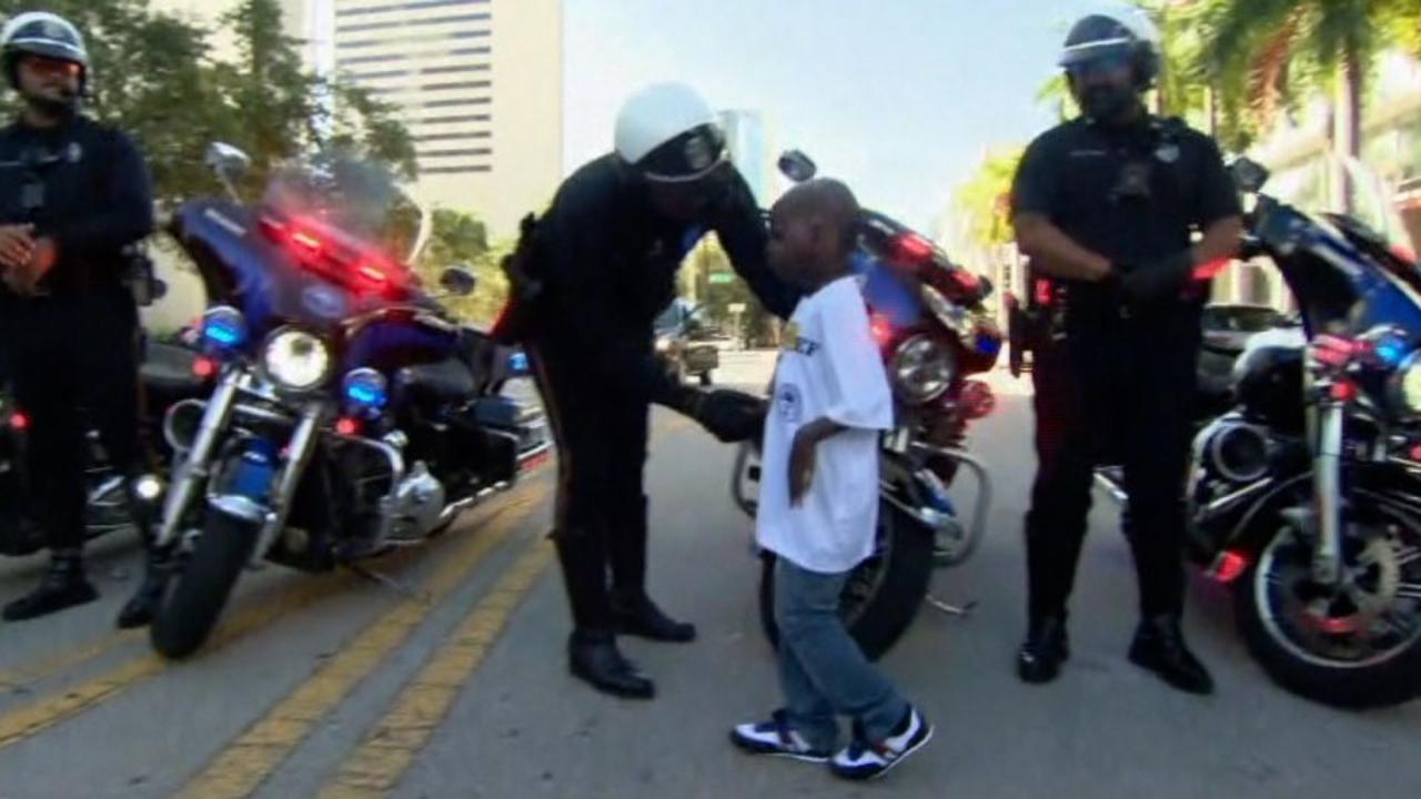 5-year-old Miami boy gets to be police chief for a day