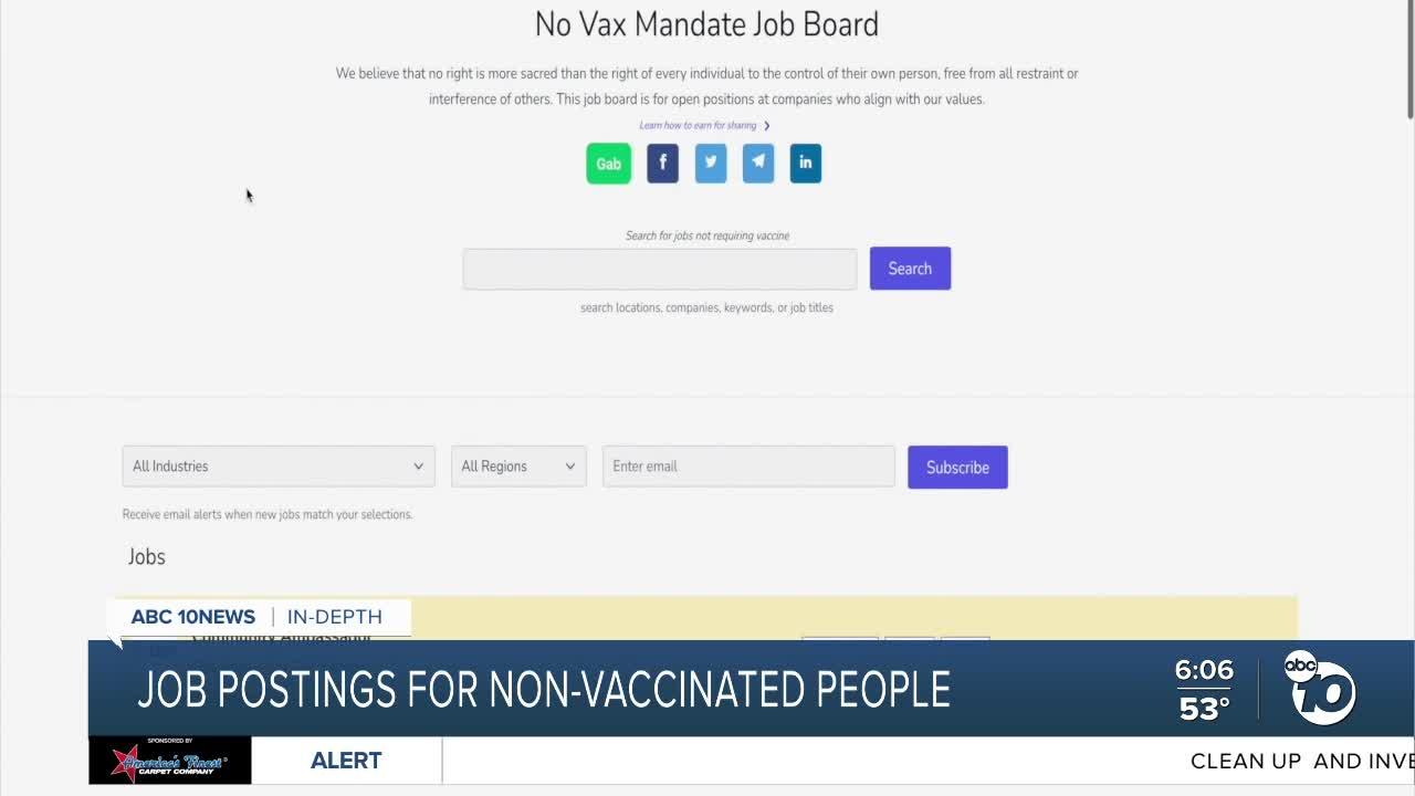 Job boards for non-vaccinated people emerge as vaccine mandates take effect