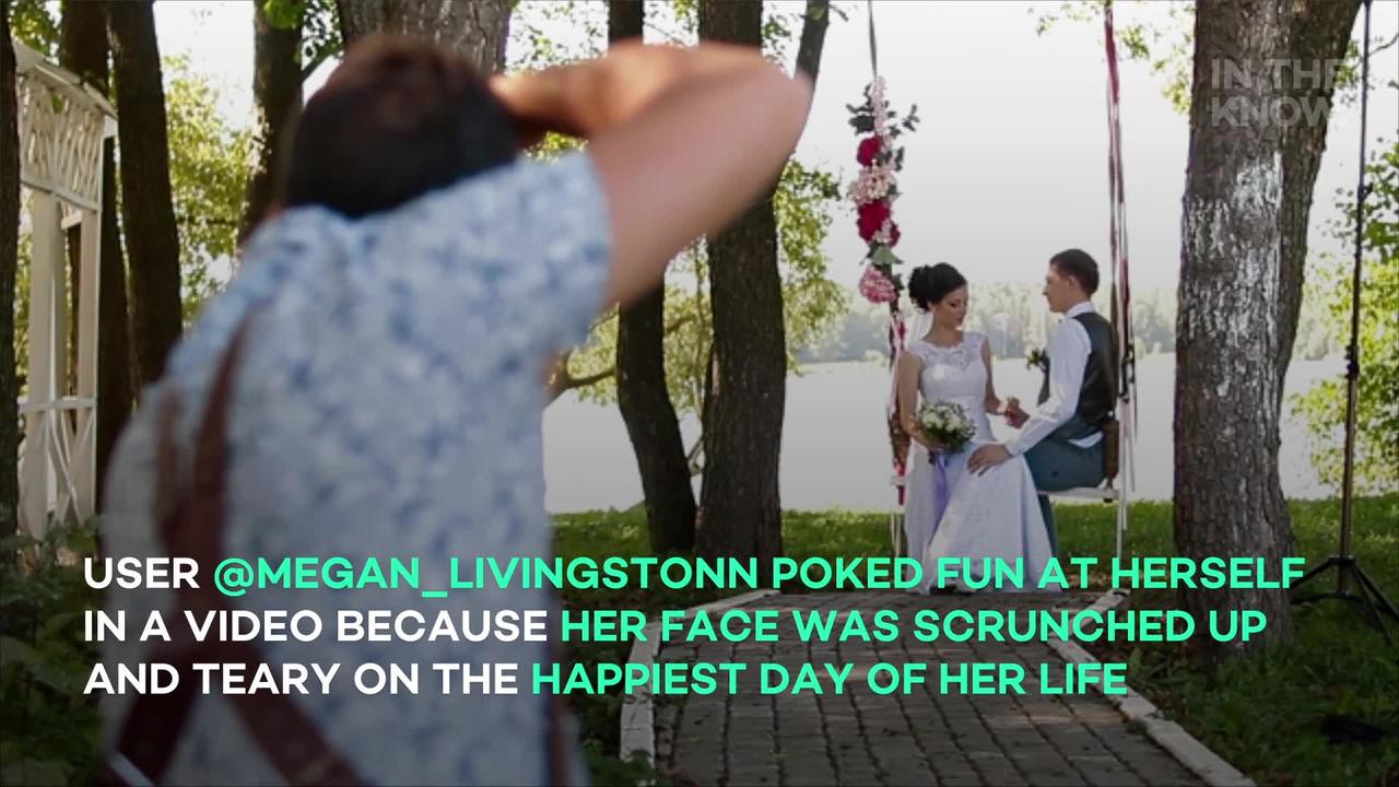Bride's facial expression during wedding ceremony has TikTok concerned