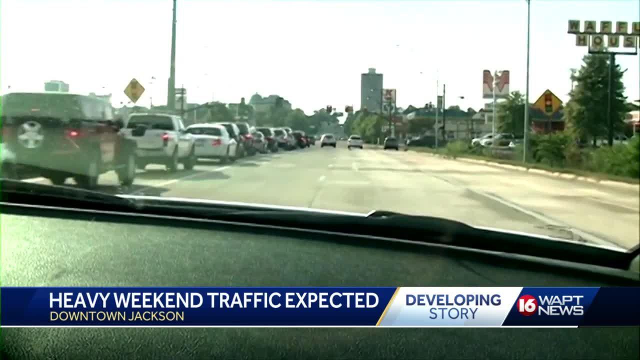 Traffic expected to be slow moving Saturday in downtown Jackson