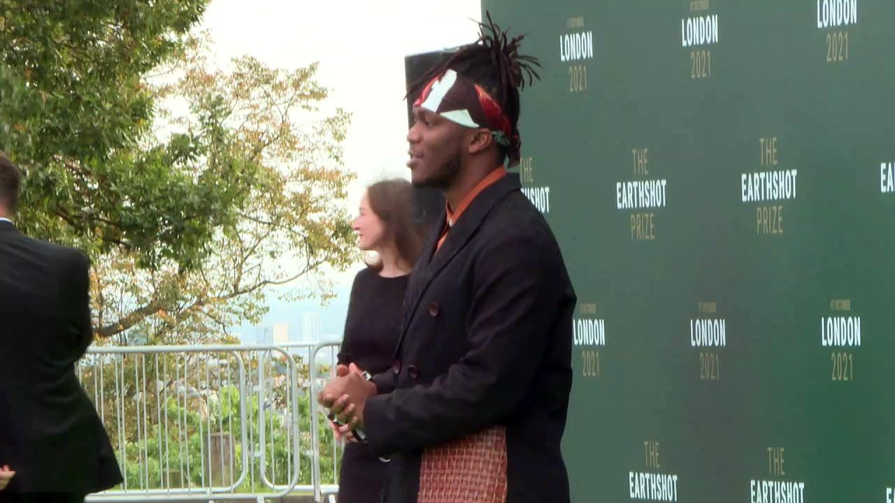 KSI arrives at the Earthshot Prize ahead of his performance