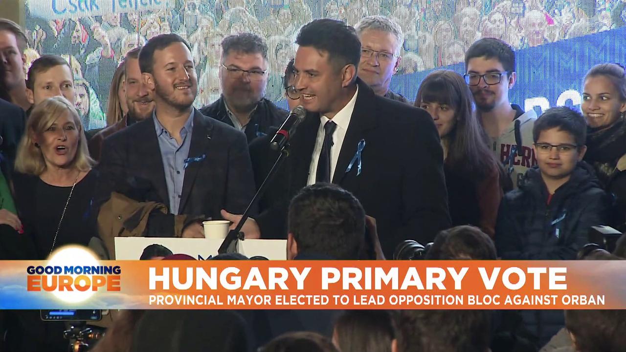 Hungary's opposition chooses conservative Peter Márki-Zay to run against Orbán next spring