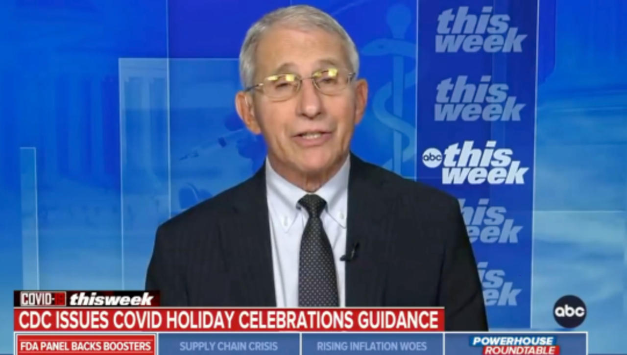 Dr. Fauci Says Fully Vaccinated People Can Enjoy the Holiday Season With Their Family