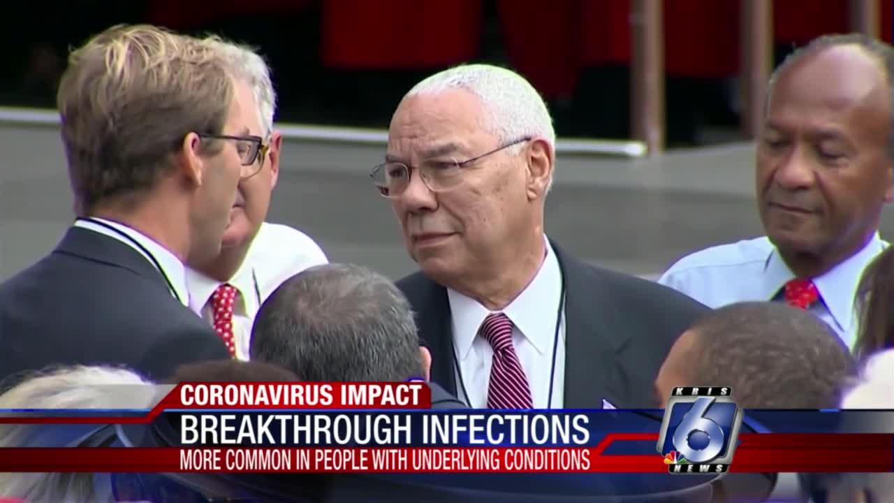 Powell's breakthrough infection triggered by underlying symptoms