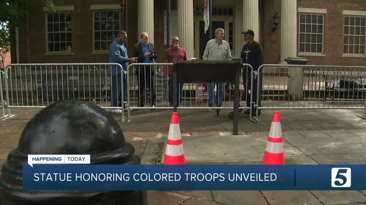 United States Colored Troops statue to be unveiled in downtown Franklin