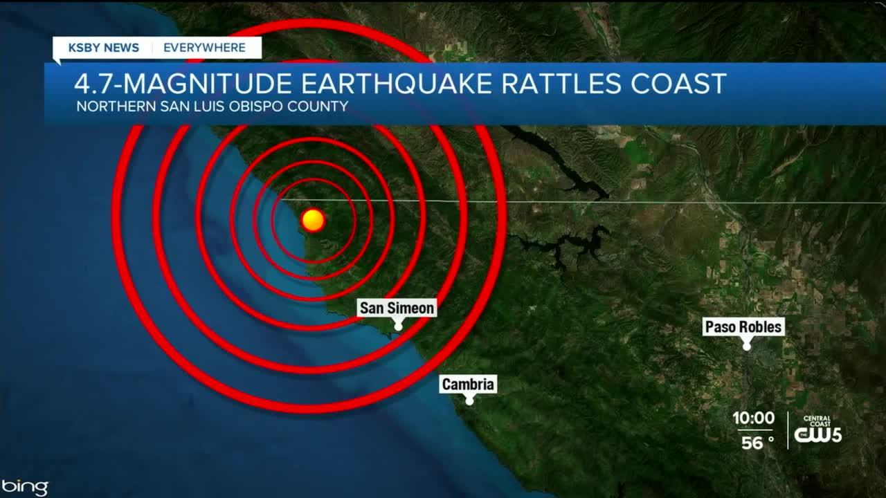 4.7-magnitude quake shakes North Coast of San Luis Obispo County