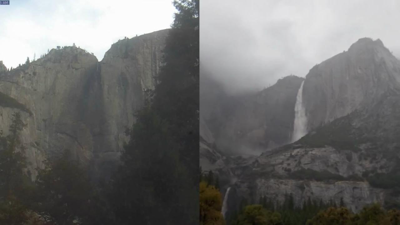 Watch Yosemite Falls surge back to life after massive storm