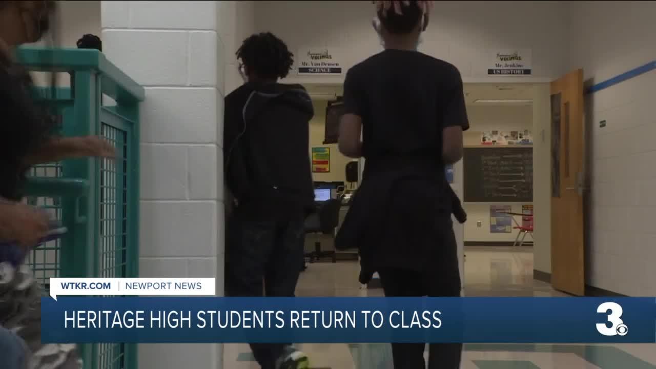 Heritage High students return