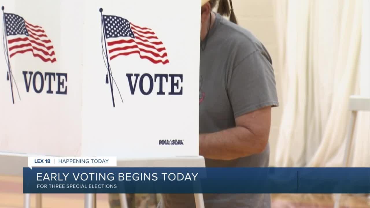 Early voting begins today for three special elections