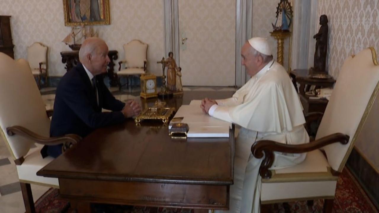 See Biden's meeting with Pope Francis inside Vatican