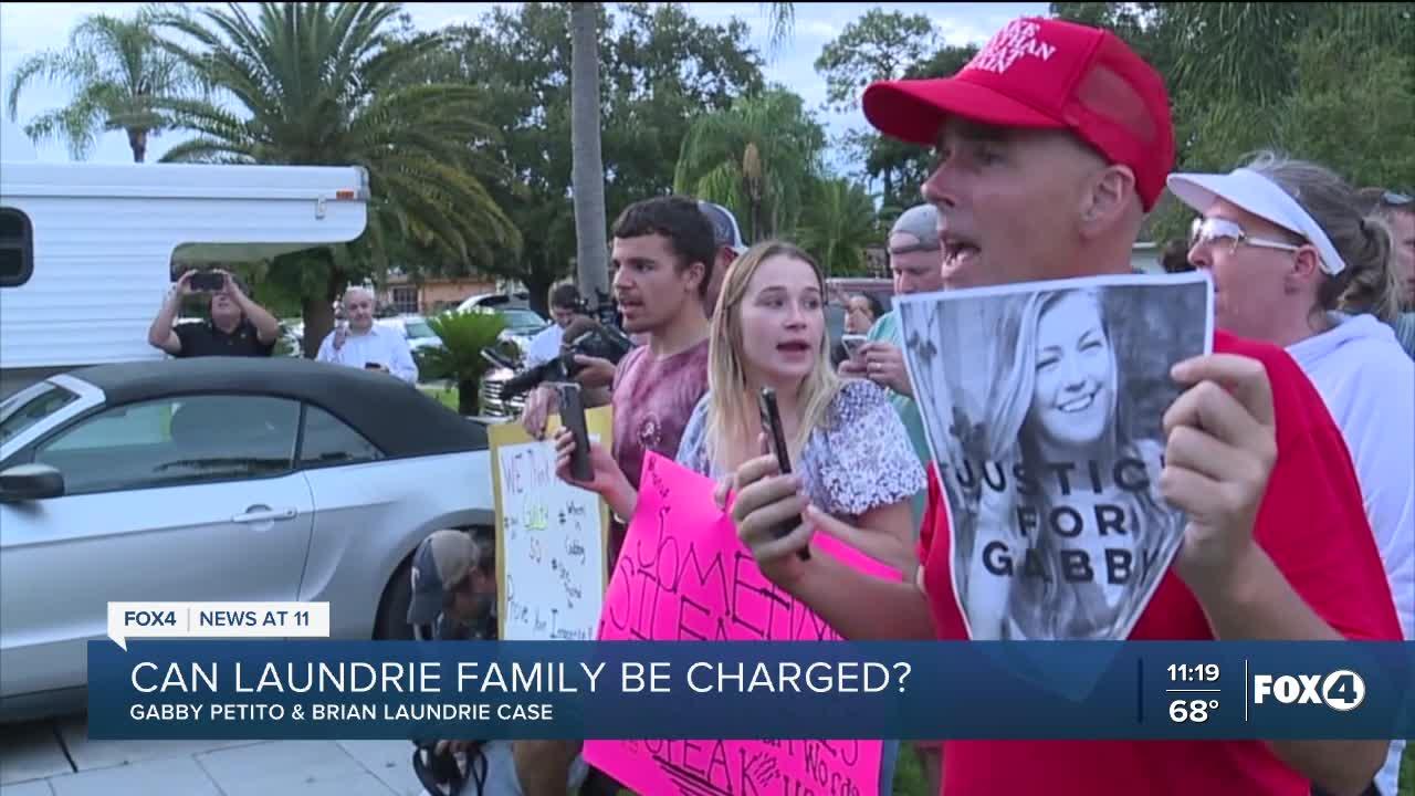 Can Laundrie family be held legally responsible for not letting police talk to Brian?
