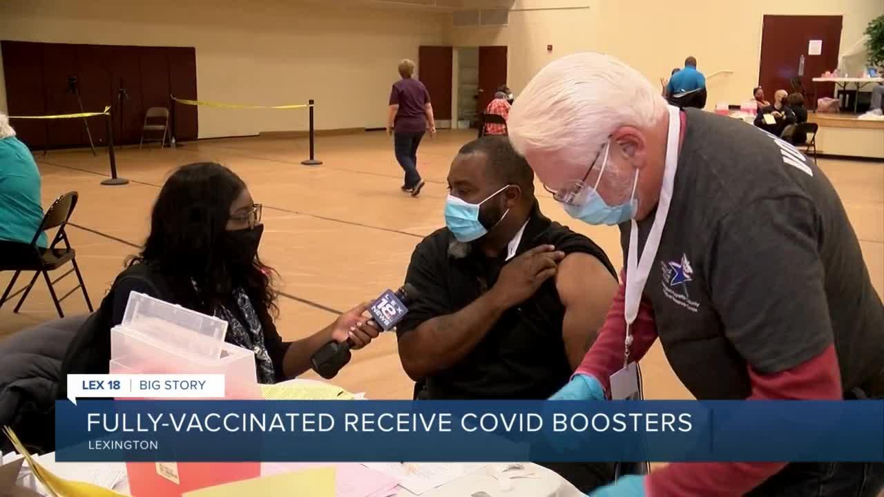 Fully-vaccinated receive COVID boosters