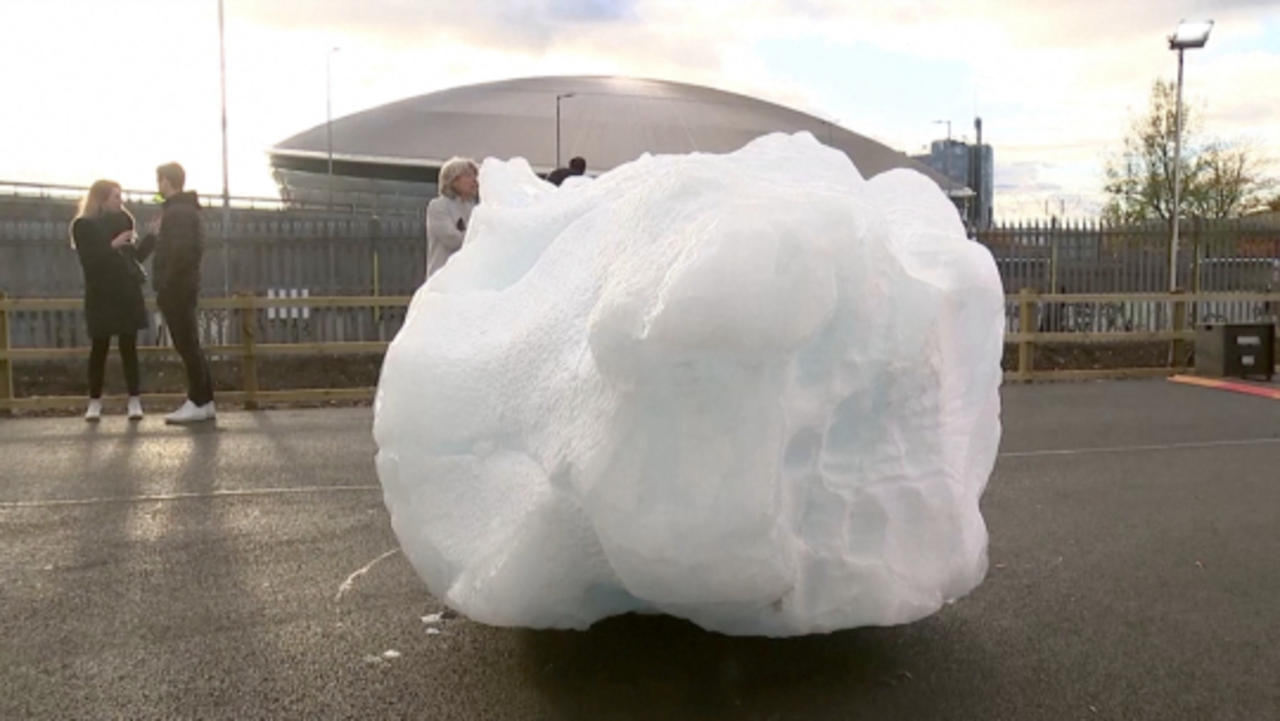 Giant 8,000+ lb. Iceberg Sent to Climate Summit, Now Melting