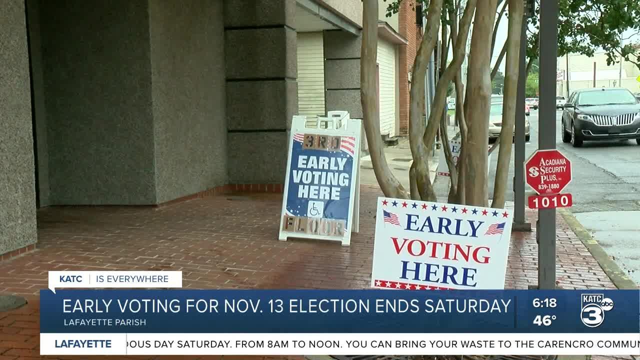 Early voting for November 13 Election to end on Saturday
