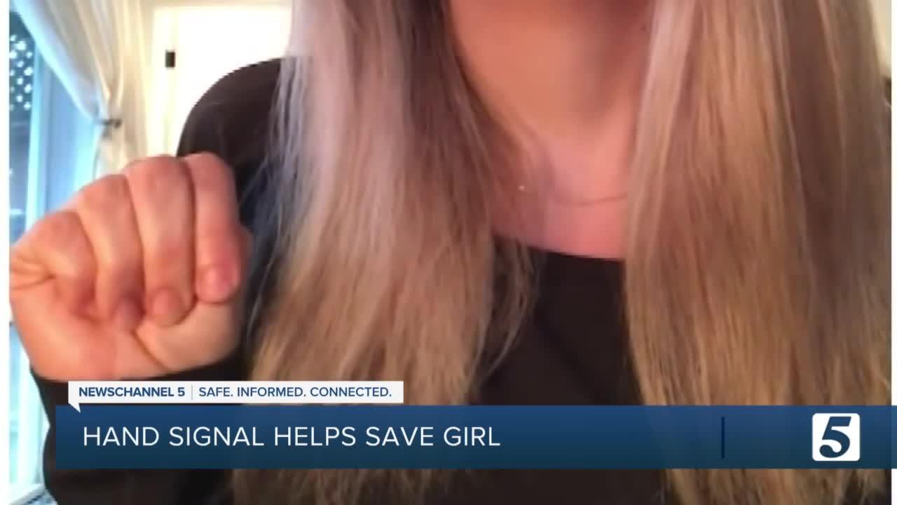 Missing NC teen rescued after using hand gesture she learned on social media to signal for help