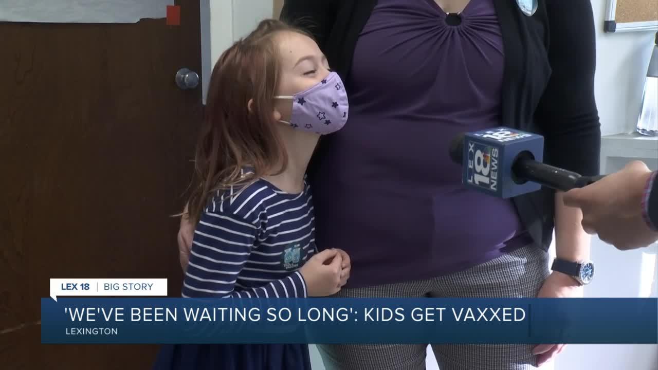 Eager parents bring kids to Lexington vaccine clinic