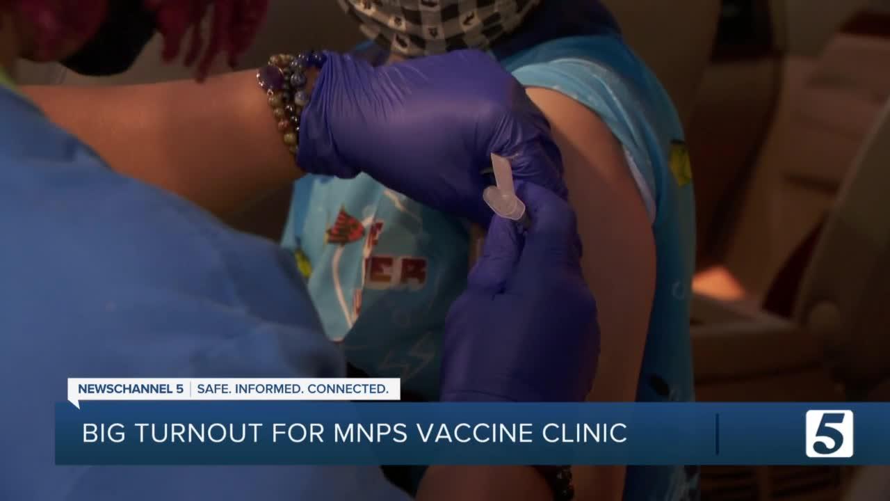 Strong turnout for Metro's drive-thru vaccine clinics for kids