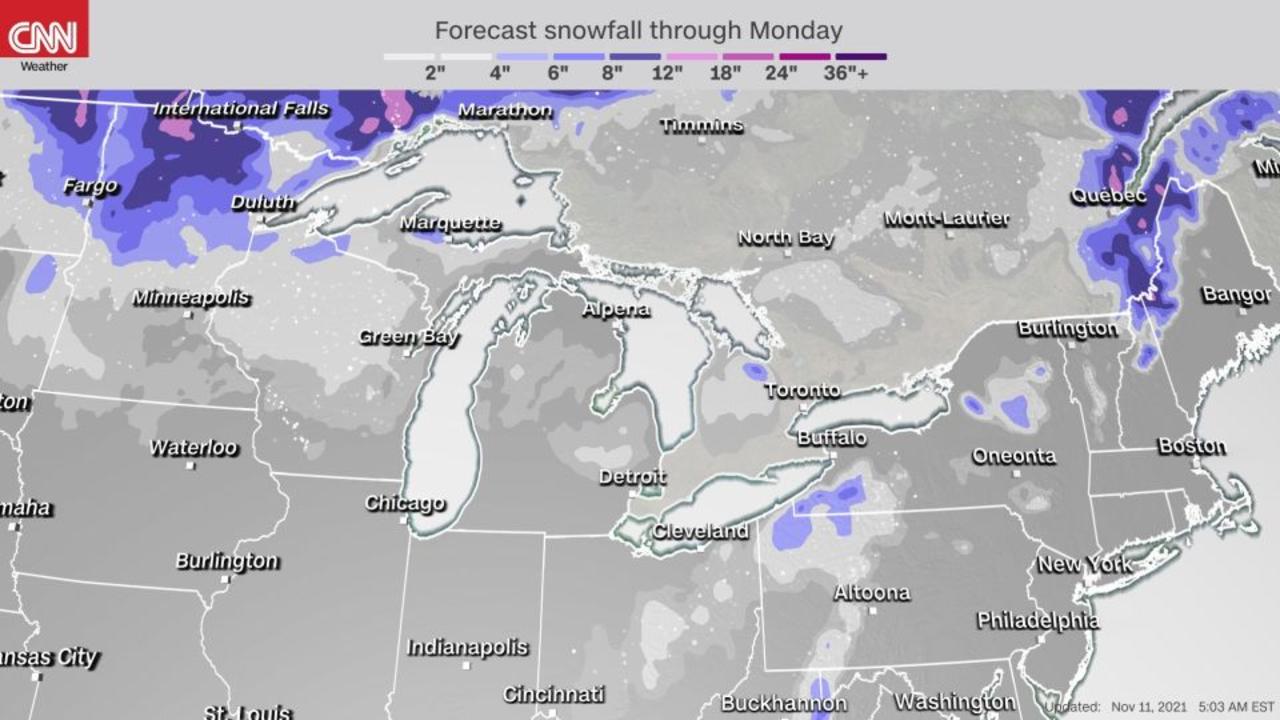 First significant snowfall to hit the Midwest this season