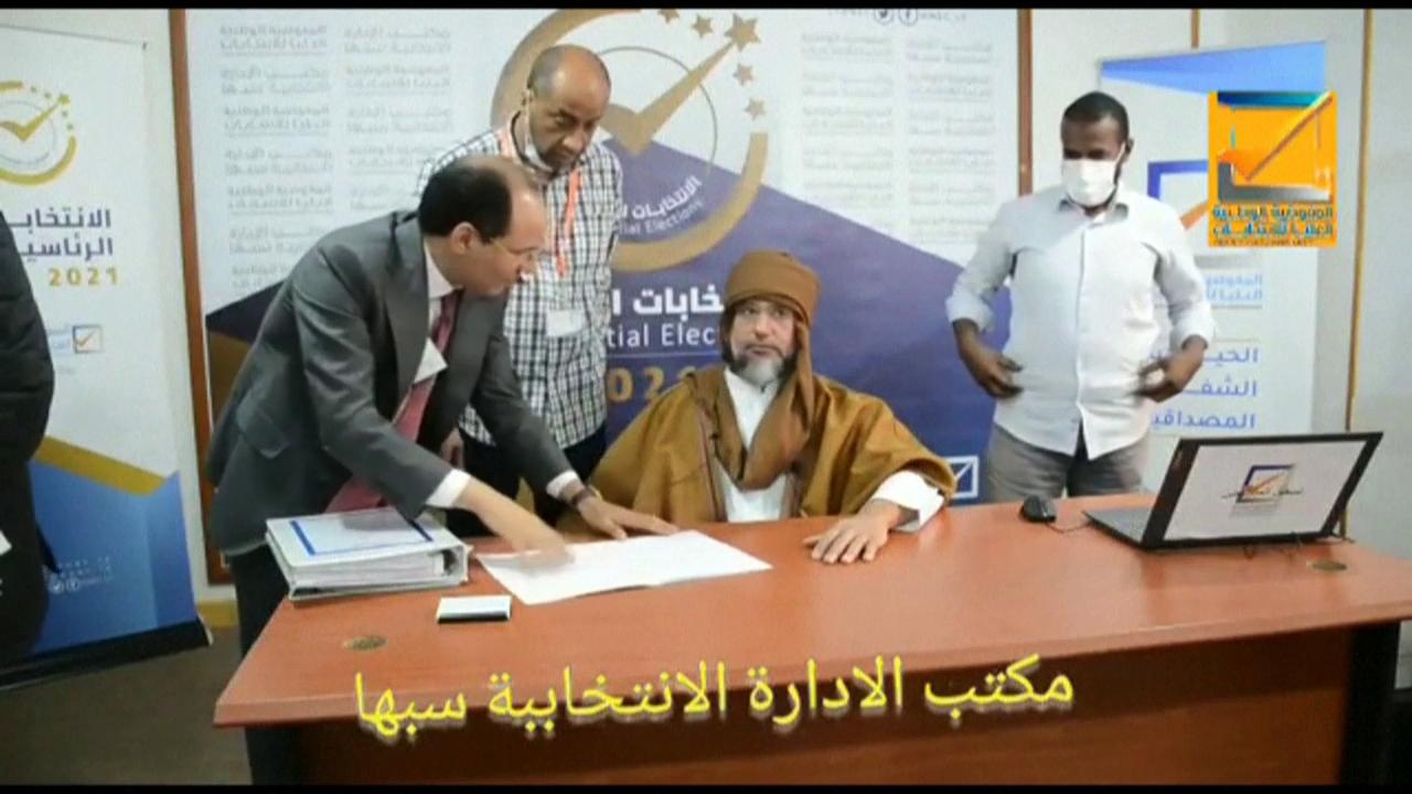 Gadhafi's son announces candidacy for president of Libya