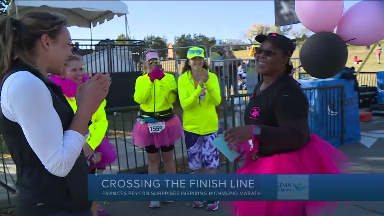 Runner who spreads positivity surprised with gift during Richmond Marathon