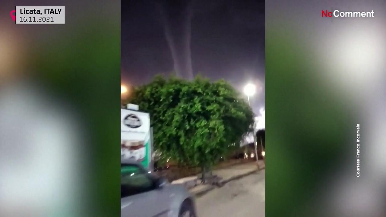 Waterspout spotted off Sicily's coast amid storms