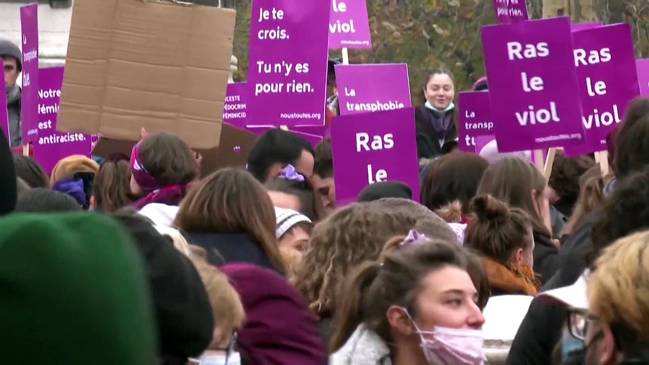 Protesters demand more is done to stop violence against French women