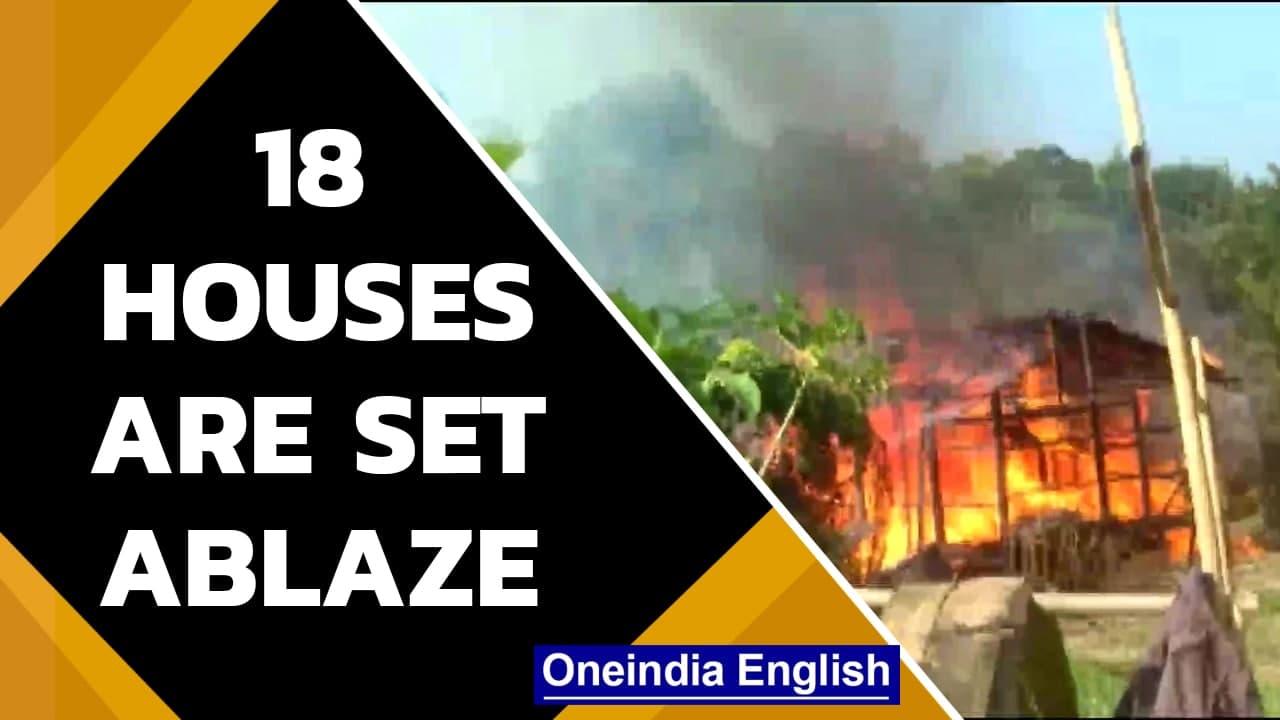 Tripura: 18 houses destroyed in a massive fire at Hampsapara Bru camp | Oneindia News