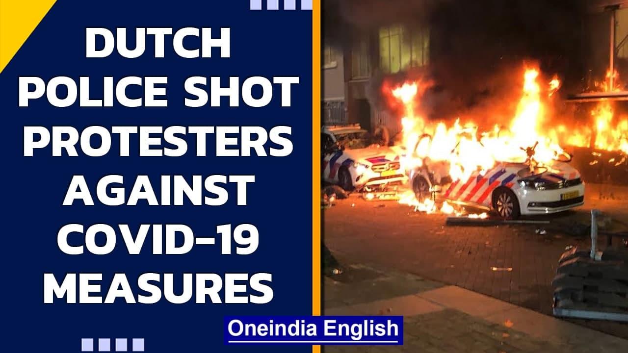Dutch police fires shot at protesters against Covid-19 measures in Rotterdam | Oneindia News