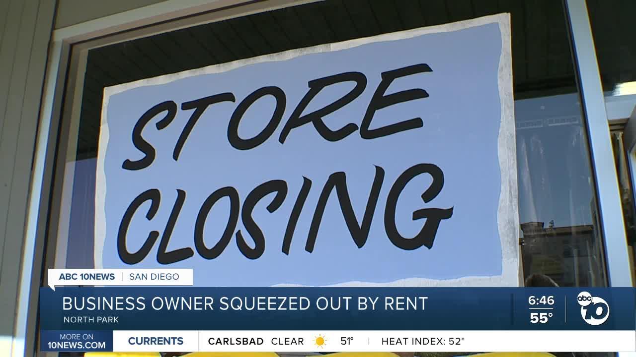 North Park business owner squeezed out by rent