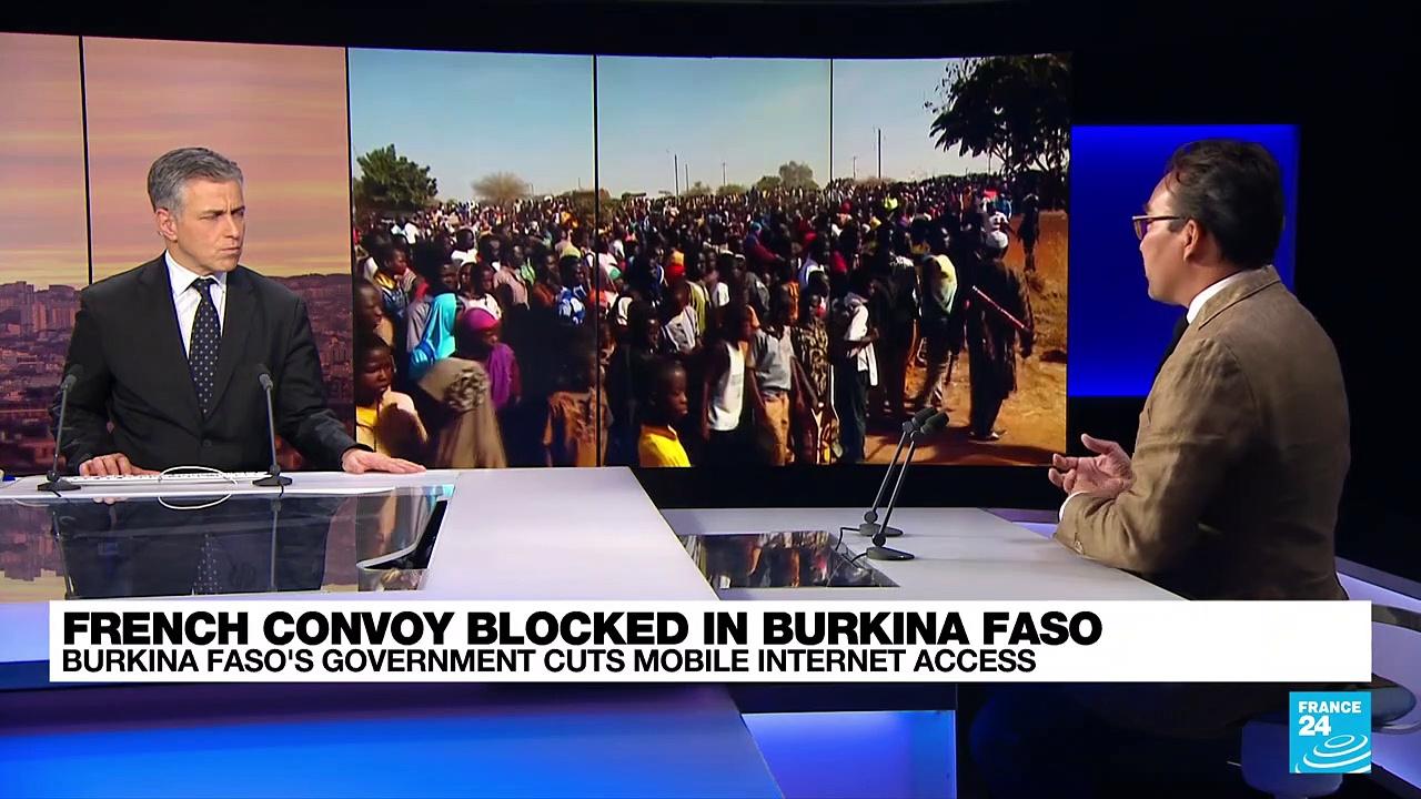 French military convoy blocked in Burkina Faso as protests continue