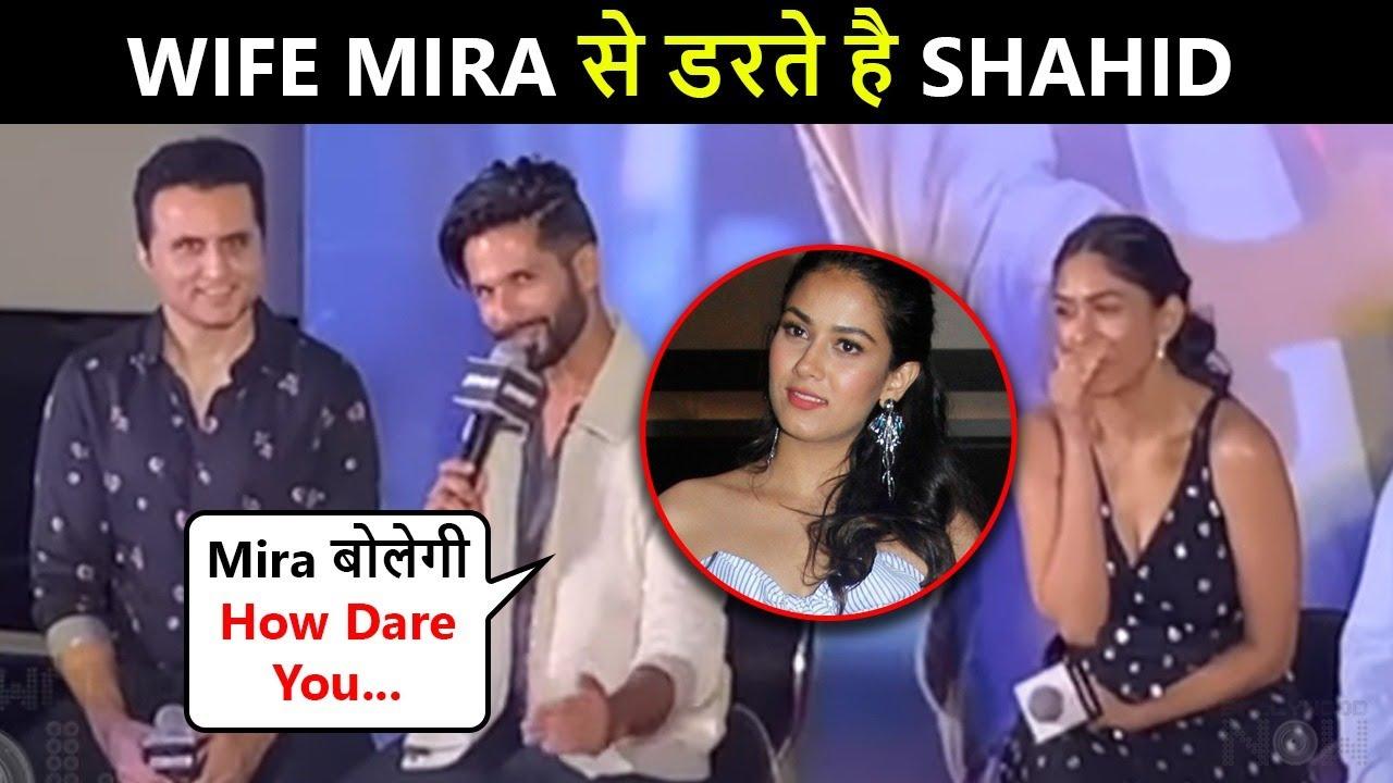 Shahid Kapoor's Epic Reaction On Being Scared Of Wife Mira Rajput | Jersey Trailer Launch