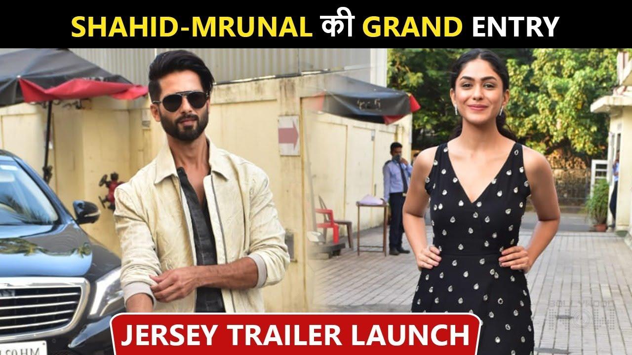MAKE WAY !! For Shahid Kapoor And Mrunal Thakur's Grand Entry At Jersey Trailer Launch