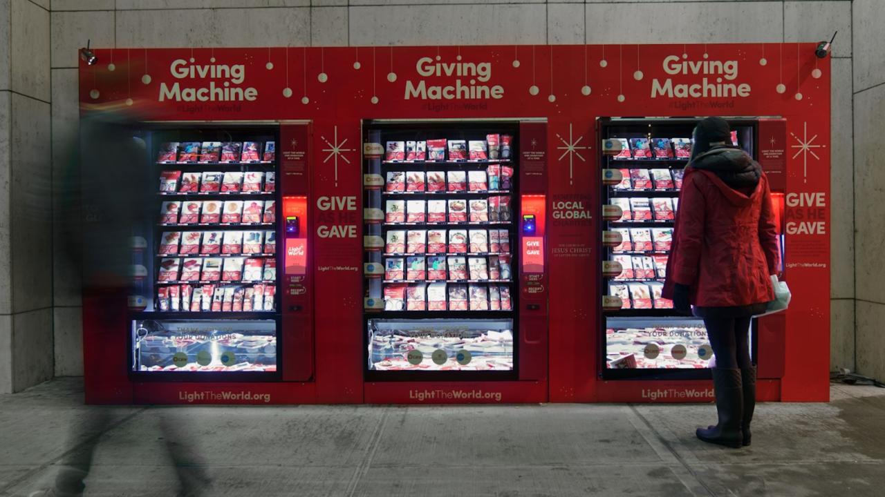 Giving Machines Allow Passersby To Give As Easily As They Can Buy A Snack
