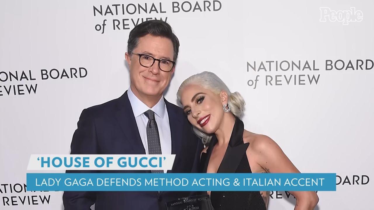 Lady Gaga Speaks in House of Gucci Italian Accent on Colbert to Discuss ‘Immersive’ Method Acting