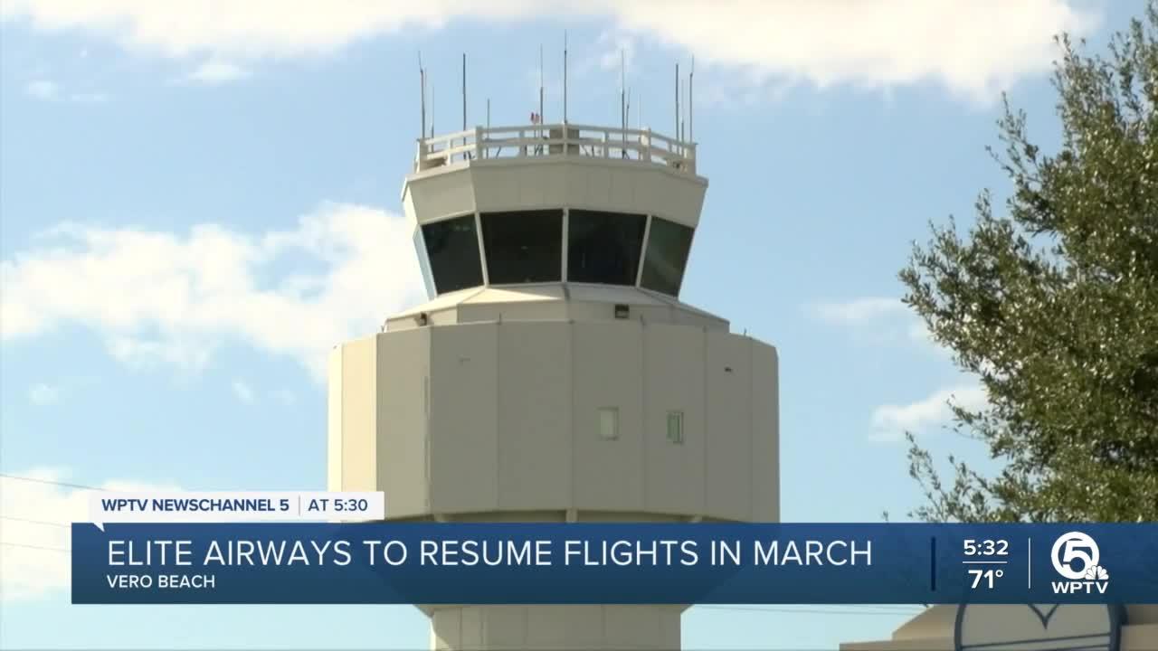 Elite Airways resumes service to Vero Beach in March