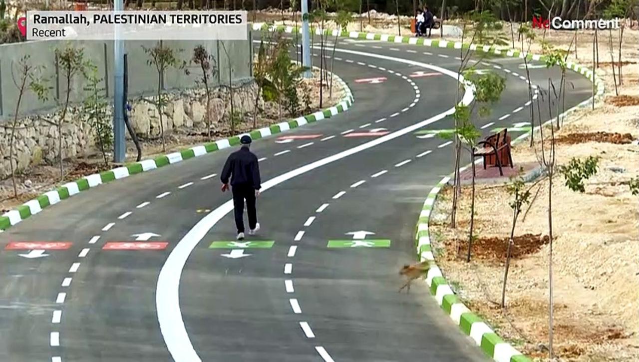 New track in Ramallah offers Palestinians safe exercising route away from the traffic