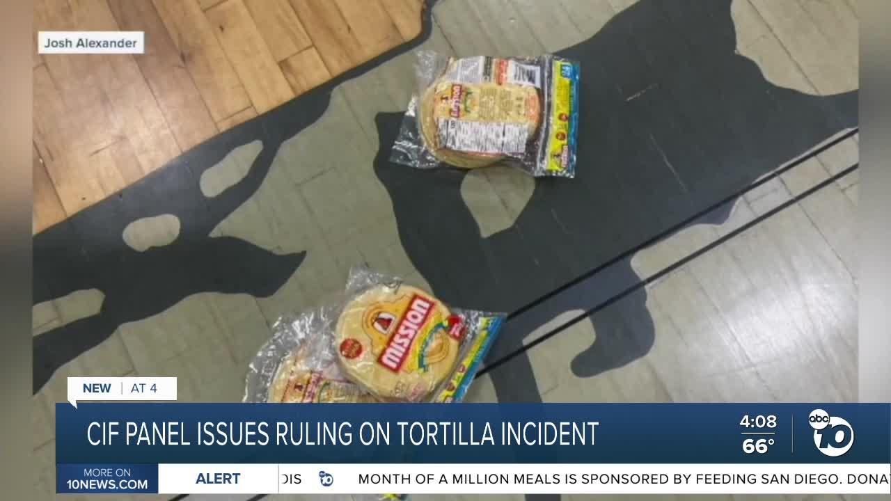 CIF appeal panel issues ruling on tortilla incident