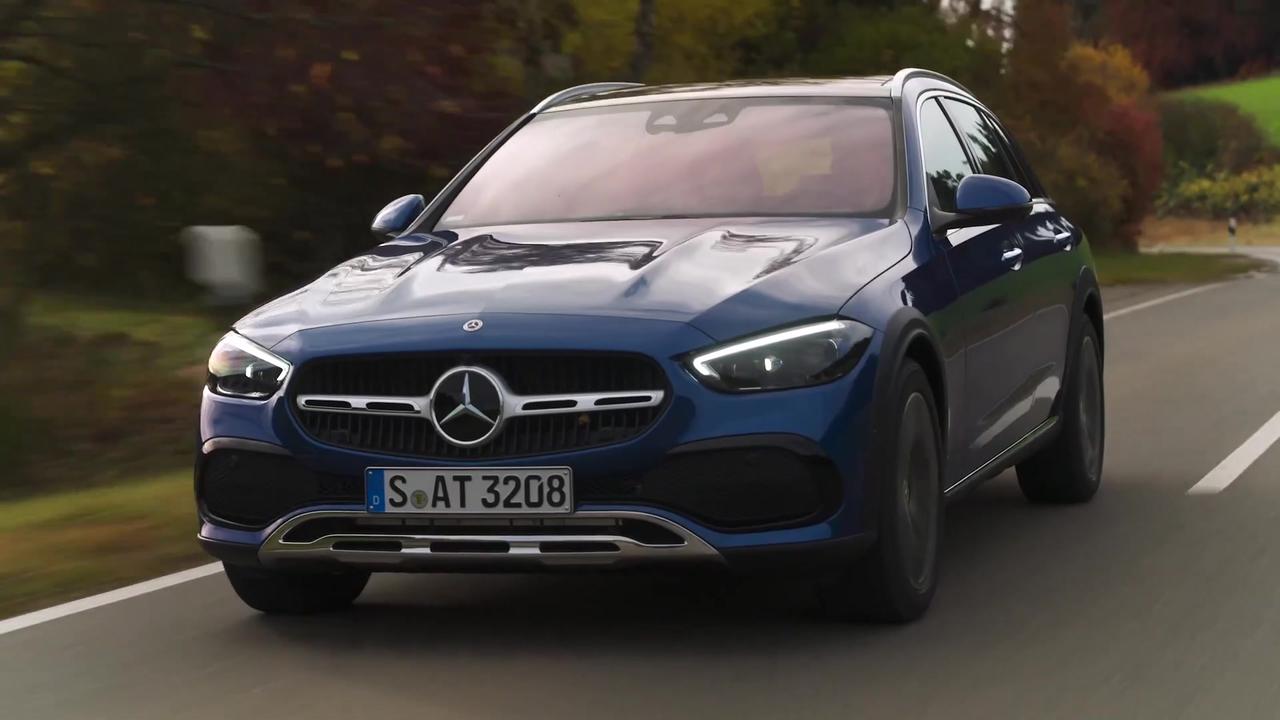 The new Mercedes-Benz C 220 d All-Terrain in Spectral blue Driving Video