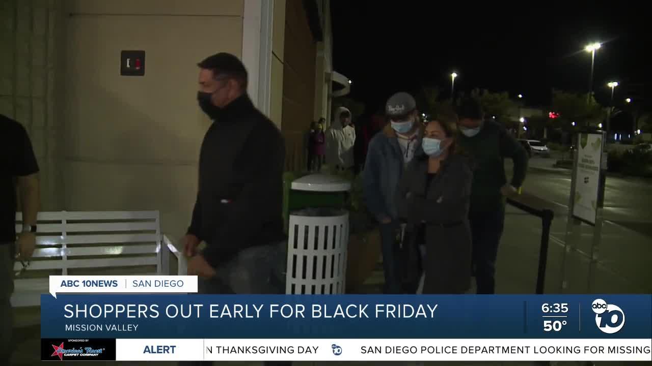 San Diego shoppers out early for Black Friday
