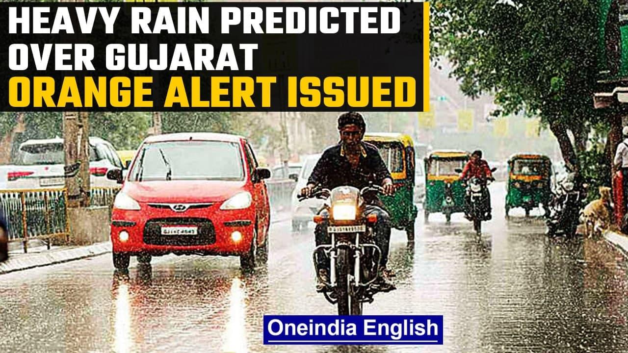 IMD predicts heavy rainfall over Gujarat, issues ‘Orange’ alert| Oneindia News