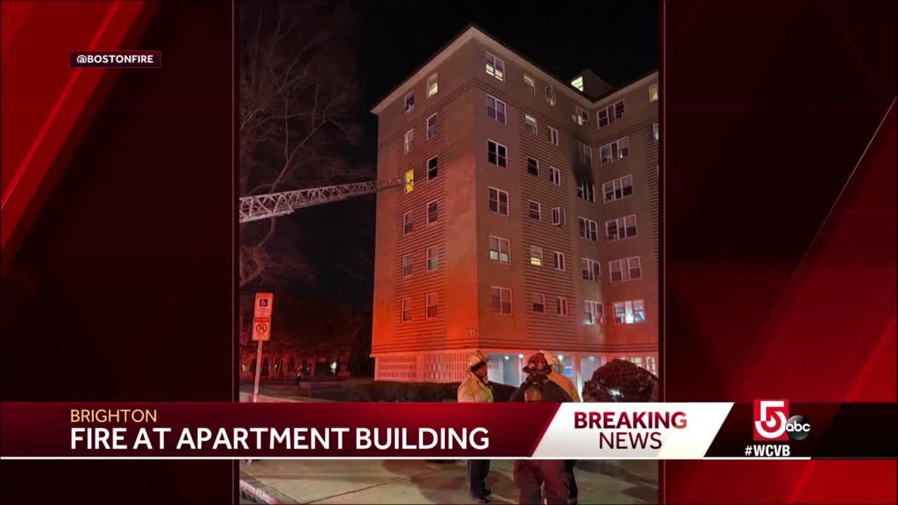 Crews battle apartment building fire in Boston