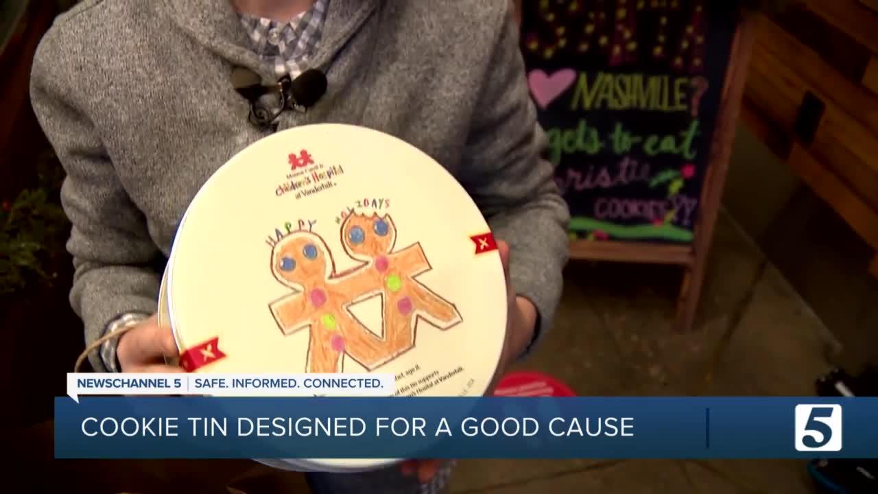 Local kid designs cookie tin for Vanderbilt's children's hospital