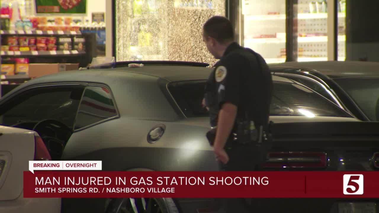 Man injured in shooting at gas station near Nashboro Village