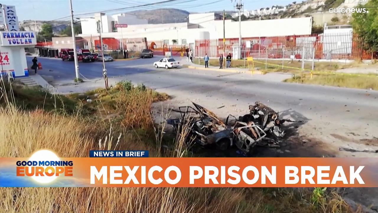 Dramatic breakout as gang rams vehicles into prison in Mexico