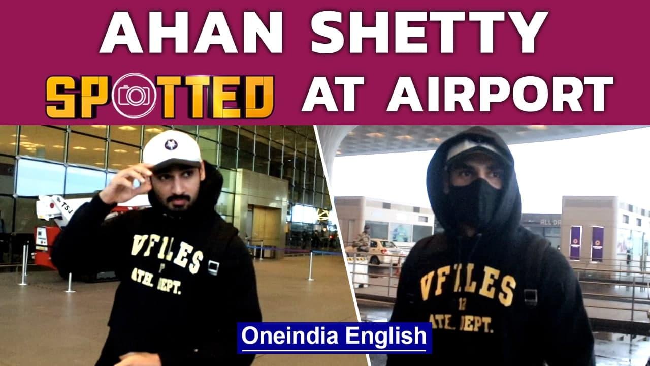 Ahan Shetty spotted at airport going to delhi to promote ‘Tadap’ | Oneindia News
