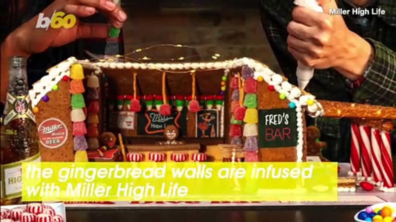 Miller High Life Is Selling a Beer-Infused Gingerbread Dive Bar Kit You Must Have!