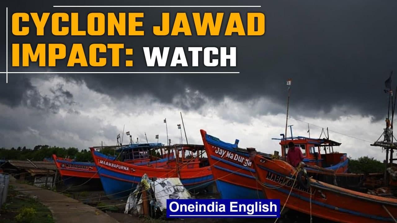 Cyclone Jawad nears Puri: High wind speed, rainfall at Odisha coast | Watch | Oneindia News
