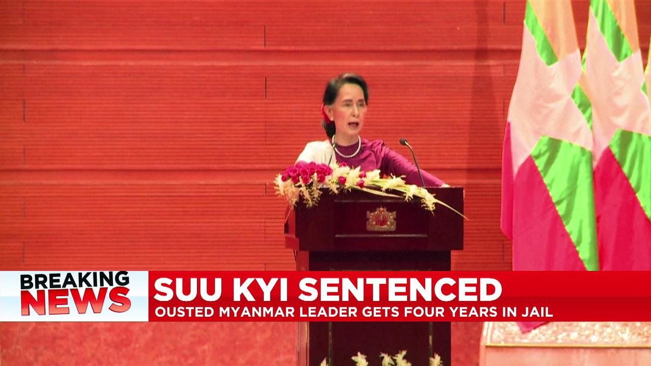 Myanmar: Aung San Suu Kyi jailed for four years for 'inciting unrest'