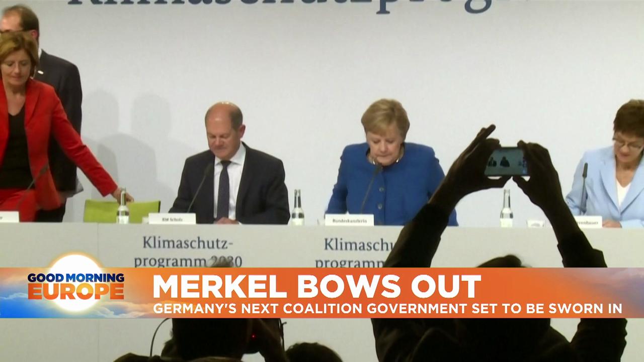 Olaf Scholz voted in as Germany's new chancellor as Merkel bows out