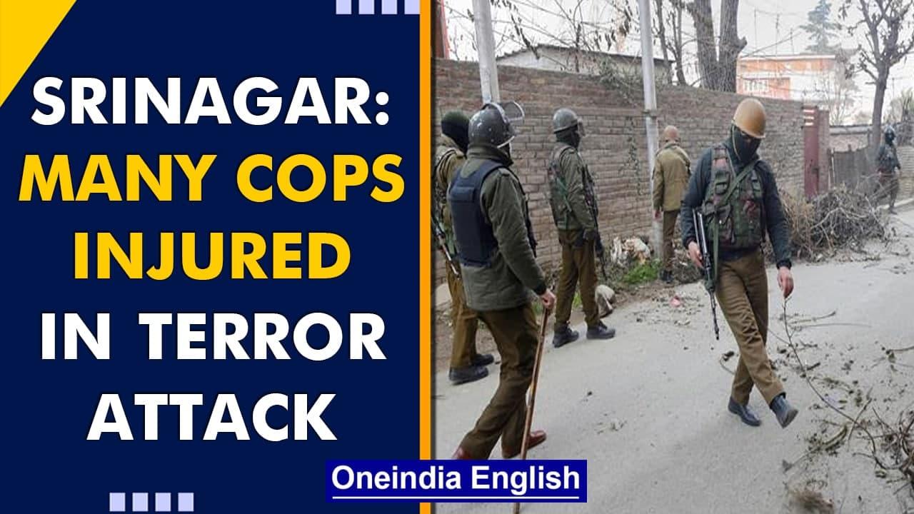 Srinagar: 14 cops injured, at least 3 dead as terrorists attack police bus | Oneindia News
